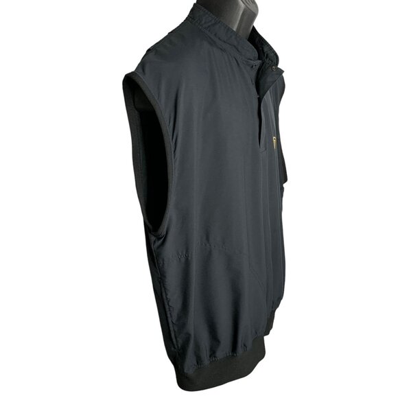 ZERO Restriction Golf Pullover Vest L Black Pockets Snaps Elastic Waist Vegas - Picture 5 of 6